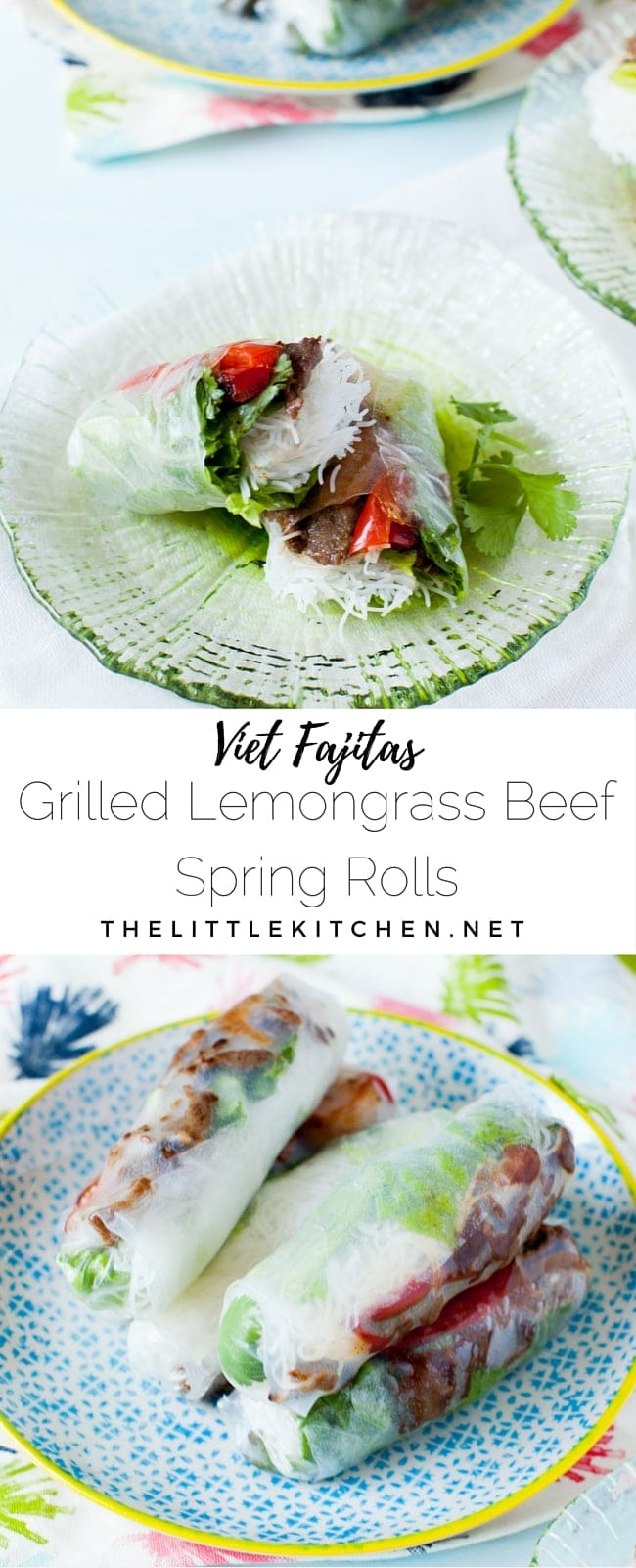 Vietnamese Spring Rolls with Grilled Lemongrass Beef from thelittlekitchen.net Vietnamese Spring Rolls with Grilled Lemongrass Beef from thelittlekitchen.net