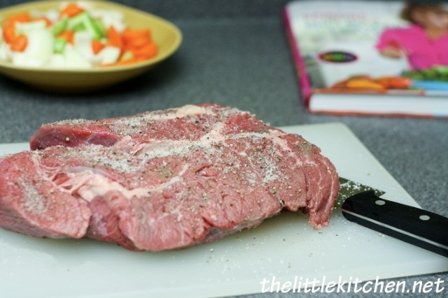 Preparing the beef
