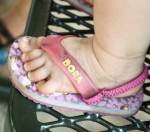 Mia's foot