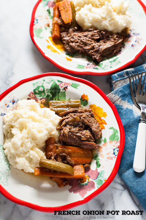 French Onion Pot Roast (Slow Cooker Recipe) from thelittlekitchen.net French Onion Pot Roast (Slow Cooker Recipe) from thelittlekitchen.net