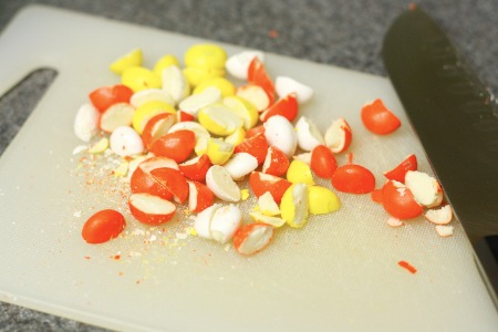 M&M White Chocolate Candy Corn Blondies