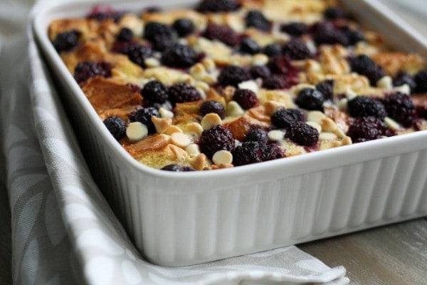White Chocolate Berry Bread Pudding