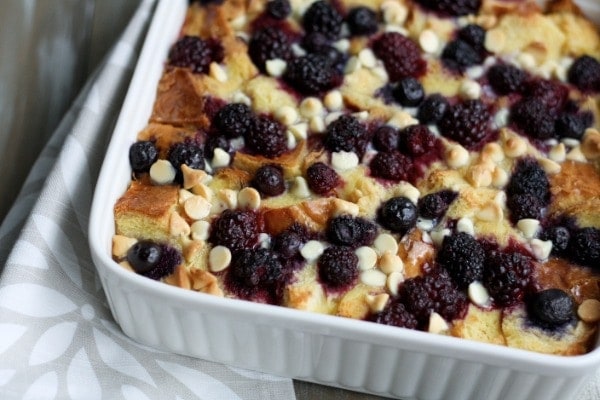 White Chocolate Berry Bread Pudding