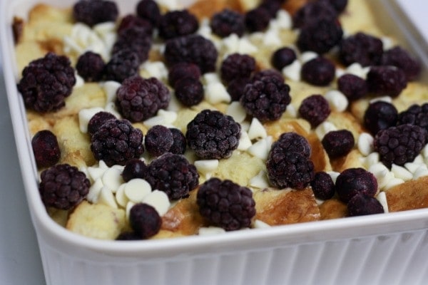White Chocolate Berry Bread Pudding