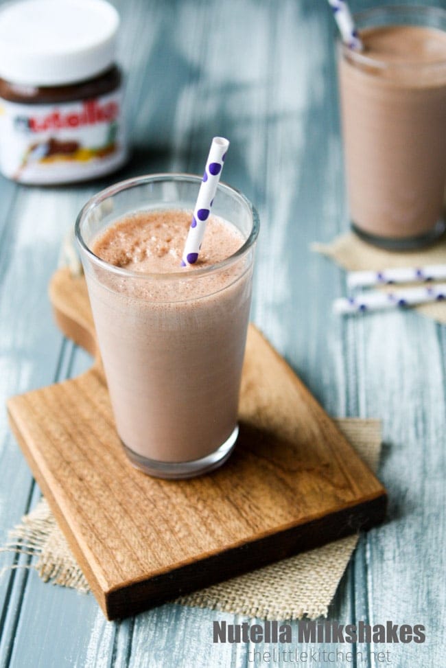 Nutella Milkshakes from thelittlekitchen.net Nutella Milkshakes from thelittlekitchen.net