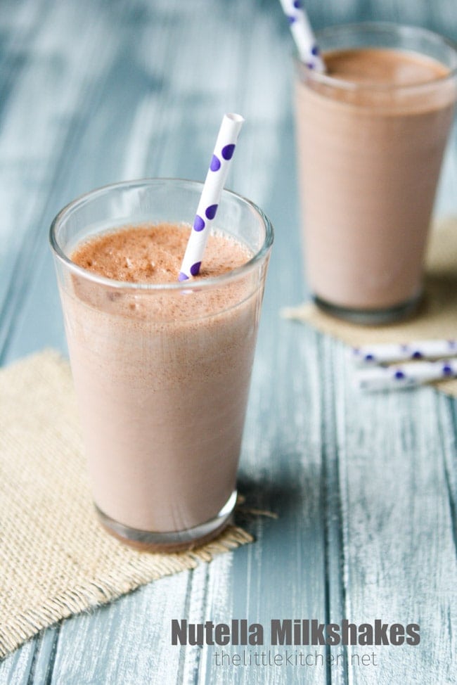 Nutella Milkshakes from thelittlekitchen.net Nutella Milkshakes from thelittlekitchen.net