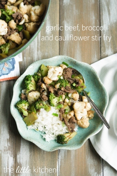 Garlic Beef Broccoli Cauliflower Stir Fry from DualFood