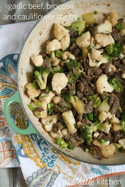 Garlic Beef Broccoli Cauliflower Stir Fry from DualFood