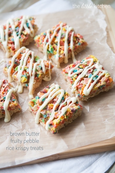 Brown Butter Fruity Pebble Rice Krispy Treats from DualFood Brown Butter Fruity Pebble Rice Krispy Treats main