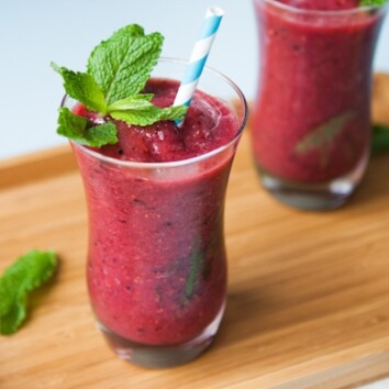 Mixed Berry Mint Slushies from DualFood