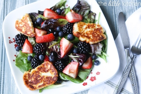 Triple Berry Salad with Halloumi from DualFood Triple Berry Salad with Halloumi main photo