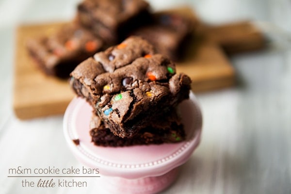 M&M Chocolate Cookie Cake Bars from DualFood