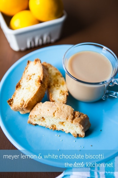 Meyer Lemon and White Chocolate Biscotti from DualFood