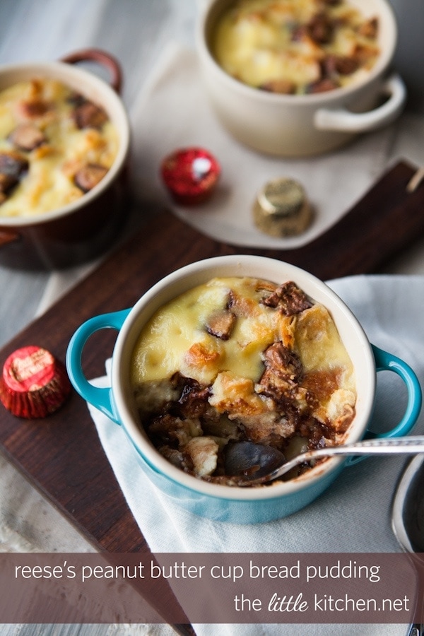 Reese's Peanut Butter Cup Bread Pudding