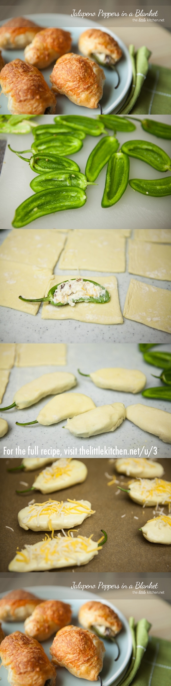 Jalapeno Poppers in a Blanket from thelittlekitchen.net Jalapeno Poppers in a Blanket from thelittlekitchen.net