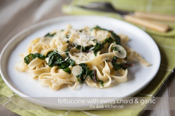 Fettuccine with Swiss Chard from DualFood Fettuccine with Swiss Chard from DualFood
