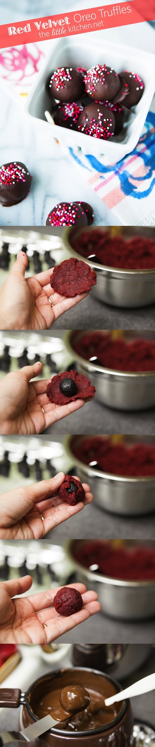 {Amazing} Red Velvet Oreo Truffles from TheLittleKitchen.net {Amazing} Red Velvet Oreo Truffles from TheLittleKitchen.net