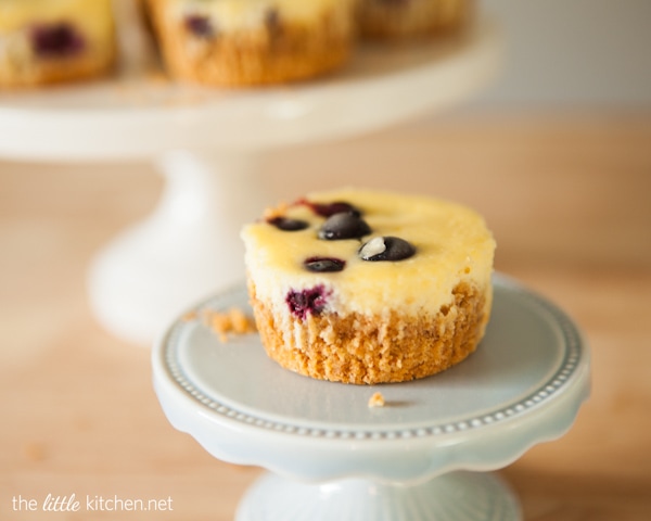 Lemon Blueberry Mini Cheesecakes from DualFood Lemon Blueberry Mini Cheesecakes