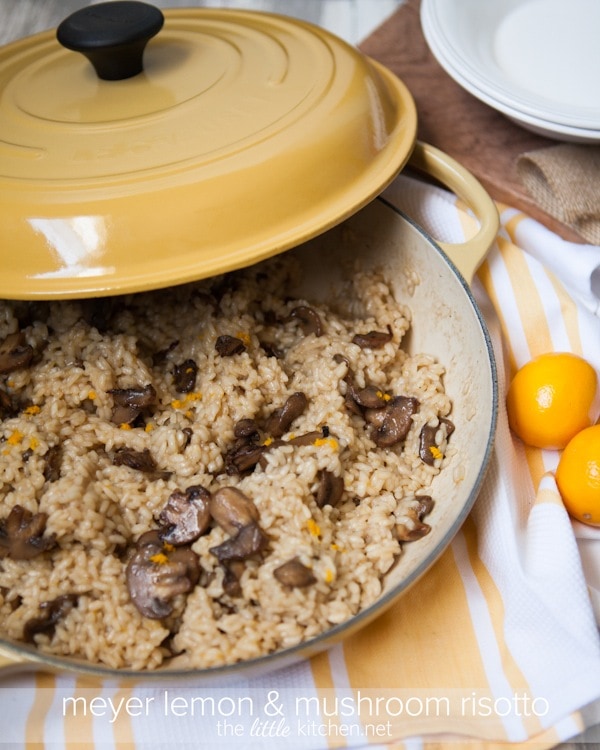Meyer Lemon and Mushroom Risotto from DualFood Meyer Lemon and Mushroom Risotto