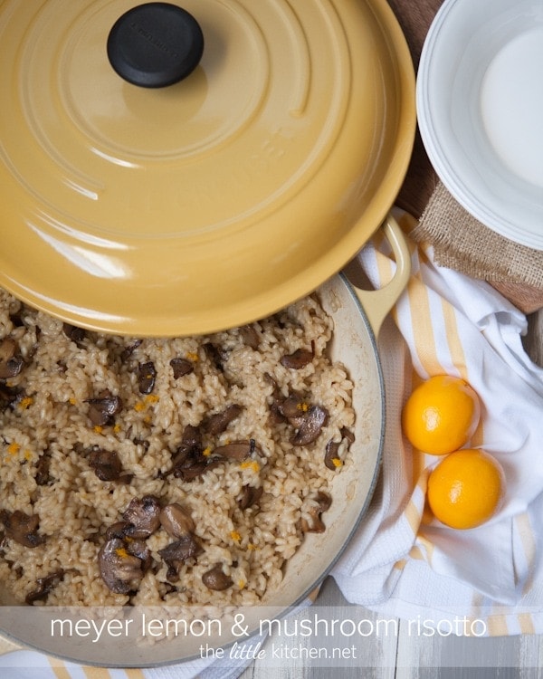 Meyer Lemon and Mushroom Risotto from DualFood Meyer Lemon and Mushroom Risotto