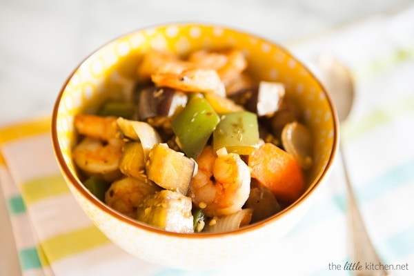 Shrimp and Eggplant Stir Fry from DualFood Shrimp and Eggplant Stir Fry