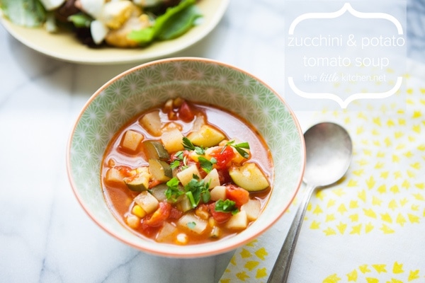 Zucchini and Potato Tomato Soup from DualFood Zucchini and Potato Tomato Soup