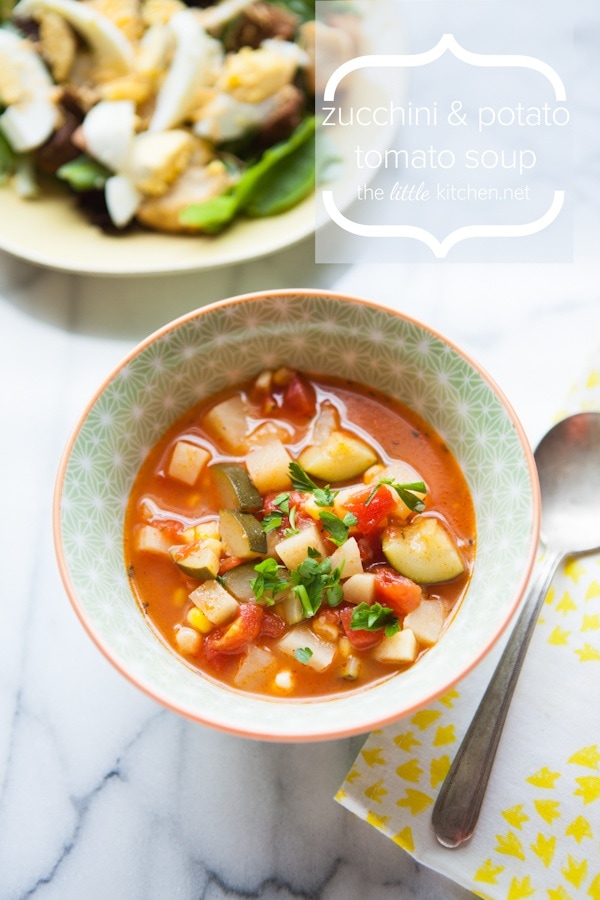 Zucchini and Potato Tomato Soup from DualFood Zucchini and Potato Tomato Soup