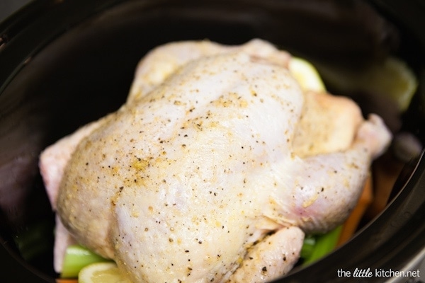 Lemon Pepper Roast Chicken in a Slow Cooker from DualFood Lemon Pepper Roast Chicken in a Slow Cooker