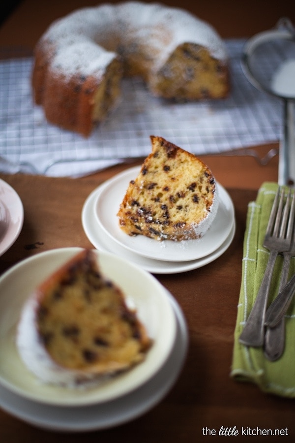 Vanilla Chocolate Chip Bundt Cake from thelittlekitchen.net Vanilla Chocolate Chip Bundt Cake