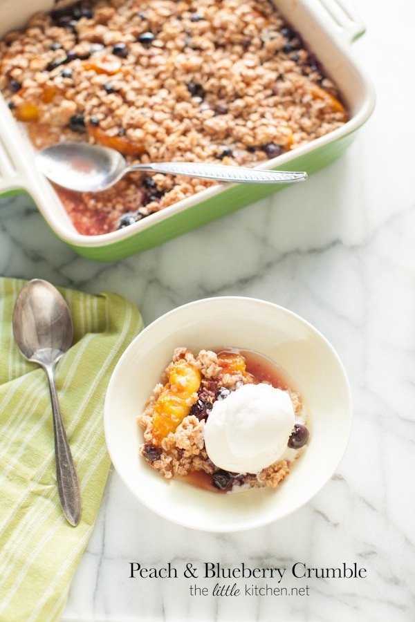 Peach and Blueberry Crumble from thelittlekitchen.net Peach and Blueberry Crumble from thelittlekitchen.net