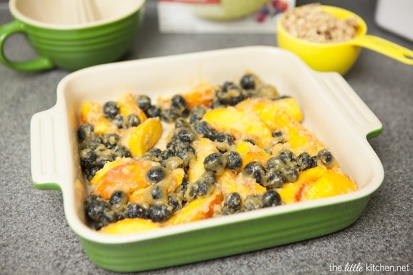 Peach and Blueberry Crumble from thelittlekitchen.net Peach and Blueberry Crumble from thelittlekitchen.net