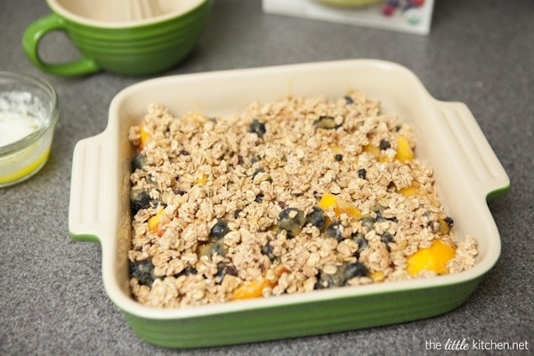 Peach and Blueberry Crumble from thelittlekitchen.net Peach and Blueberry Crumble from thelittlekitchen.net