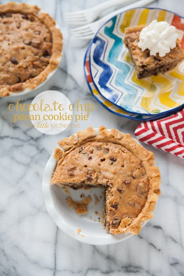 Chocolate Chip Pecan Cookie Pie from thelittlekitchen.net Chocolate Chip Pecan Cookie Pie from thelittlekitchen.net