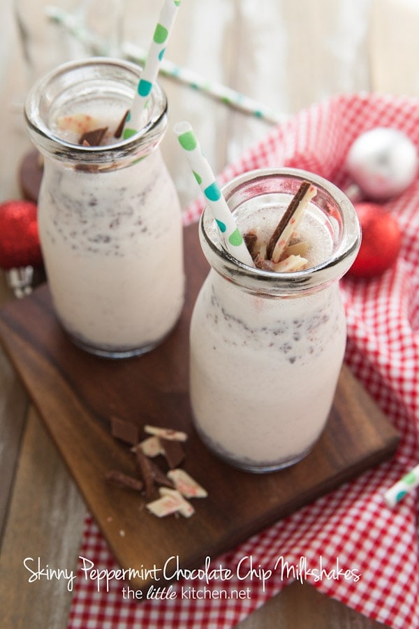 Skinny Peppermint Chocolate Chip Milkshakes from thelittlekitchen.net Skinny Peppermint Chocolate Chip Milkshakes from thelittlekitchen.net