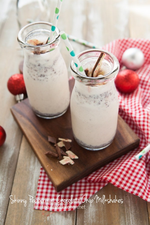 Skinny Peppermint Chocolate Chip Milkshakes from thelittlekitchen.net Skinny Peppermint Chocolate Milkshakes from thelittlekitchen.net