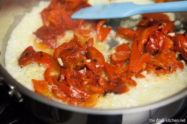 Roasted Red Pepper Pasta with Goat Cheese from thelittlekitchen.net Roasted Red Pepper Pasta with Goat Cheese from thelittlekitchen.net