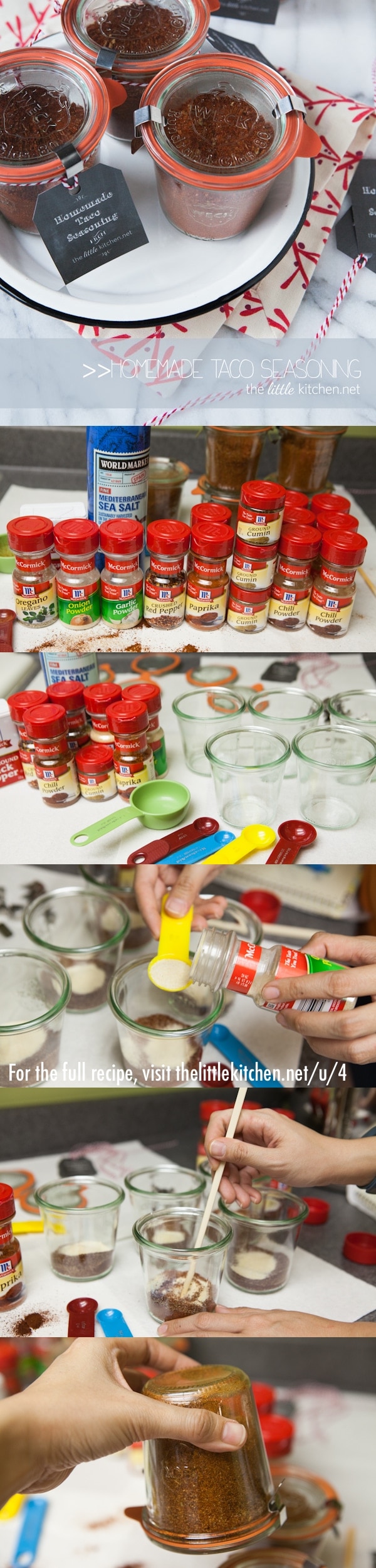 {makes a great gift!} Homemade Taco Seasoning thelittlekitchen.net {makes a great gift!} Homemade Taco Seasoning thelittlekitchen.net