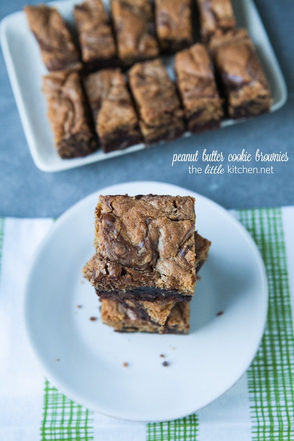 Peanut Butter Cookie Brownies from thelittlekitchen.net Peanut Butter Cookie Brownies from thelittlekitchen.net