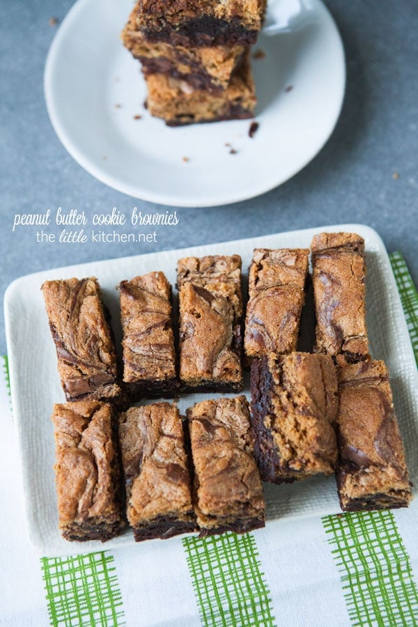 Peanut Butter Cookie Brownies from thelittlekitchen.net Peanut Butter Cookie Brownies from thelittlekitchen.net