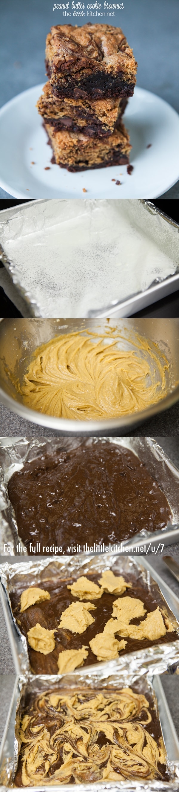 {these are amazing!} Peanut Butter Cookie Brownies from thelittlekitchen.net {these are amazing!} Peanut Butter Cookie Brownies from thelittlekitchen.net