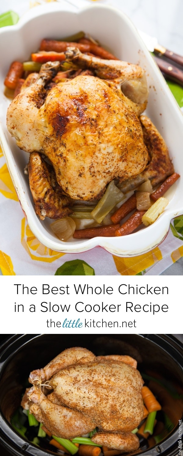 The Best Whole Chicken in a Slow Cooker Recipe from thelittlekitchen.net The Best Whole Chicken in a Slow Cooker Recipe from thelittlekitchen.net