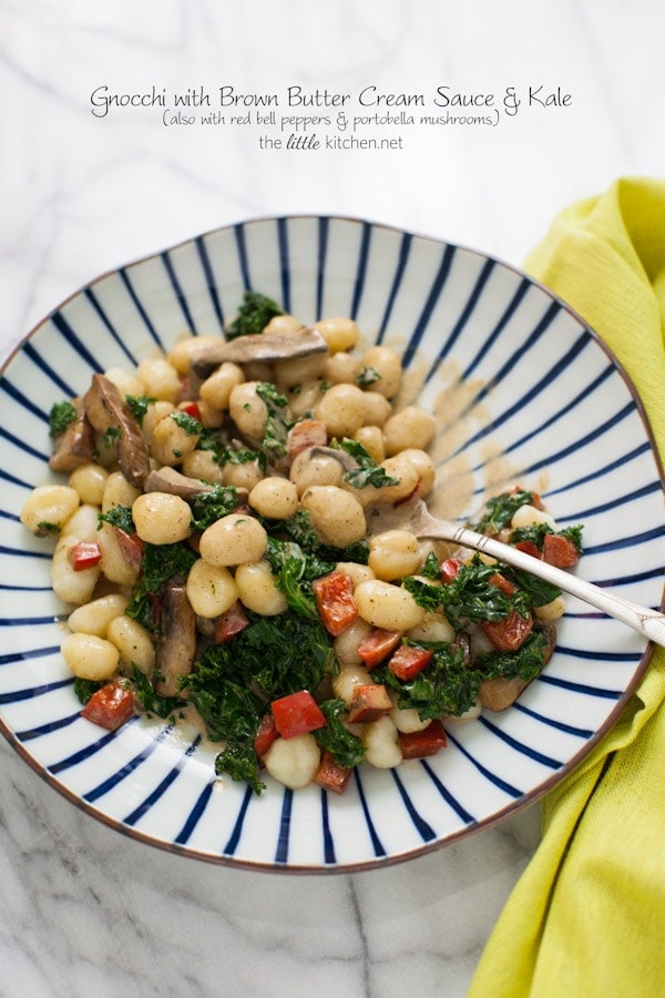 Gnocchi with Brown Butter Cream Sauce & Kale from thelittlekitchen.net Gnocchi with Brown Butter Cream Sauce & Kale from thelittlekitchen.net