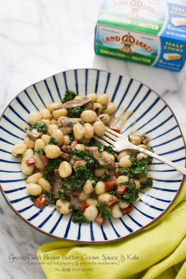 Gnocchi with Brown Butter Cream Sauce & Kale from thelittlekitchen.net Gnocchi with Brown Butter Cream Sauce & Kale from thelittlekitchen.net