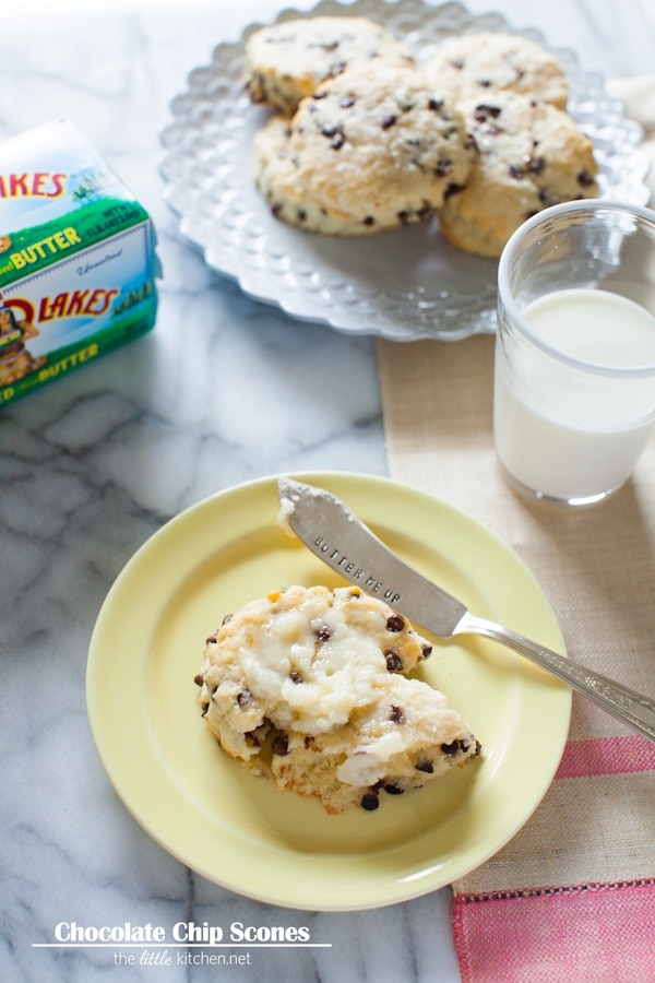 Chocolate Chip Scones from thelittlekitchen.net Chocolate Chip Scones from thelittlekitchen.net