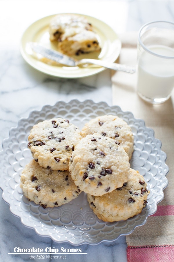 Chocolate Chip Scones from thelittlekitchen.net Chocolate Chip Scones from thelittlekitchen.net