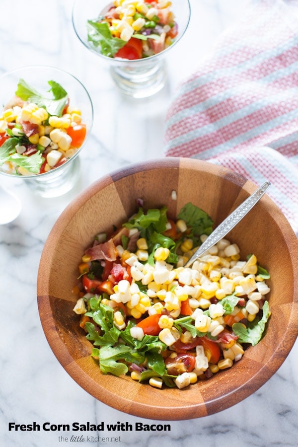 Fresh Corn Salad with Bacon from thelittlekitchen.net Fresh Corn Salad with Bacon from thelittlekitchen.net