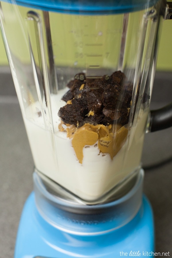 Peanut Butter and Brownie Milkshakes from thelittlekitchen.net #MilkshakeWeek Peanut Butter and Brownie Milkshakes from thelittlekitchen.net #MilkshakeWeek