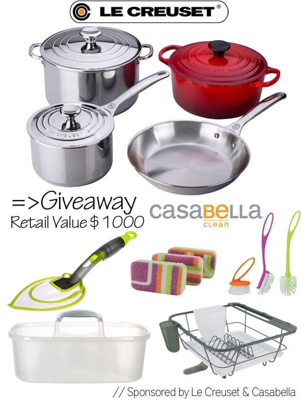 Le Creuset & Casabella Giveaway worth $1000 Le Creuset & Casabella Giveaway worth $1000