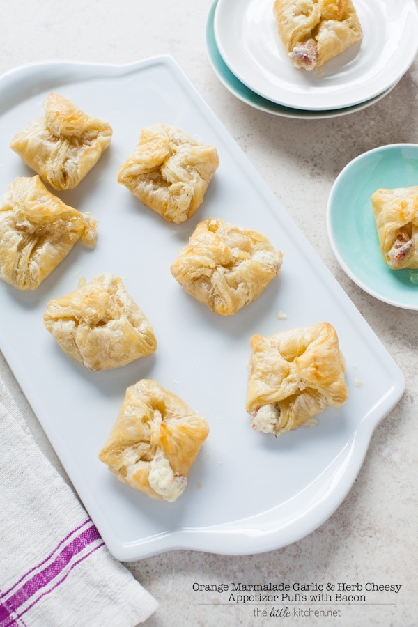 Orange Marmalade Garlic & Herb Cheesy Appetizer Puffs with Bacon Orange Marmalade Garlic & Herb Cheesy Appetizer Puffs with Bacon