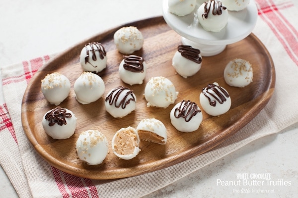 White Chocolate Peanut Butter Truffles from thelittlekitchen.net White Chocolate Peanut Butter Truffles from thelittlekitchen.net